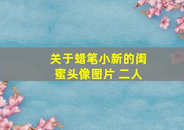 关于蜡笔小新的闺蜜头像图片 二人